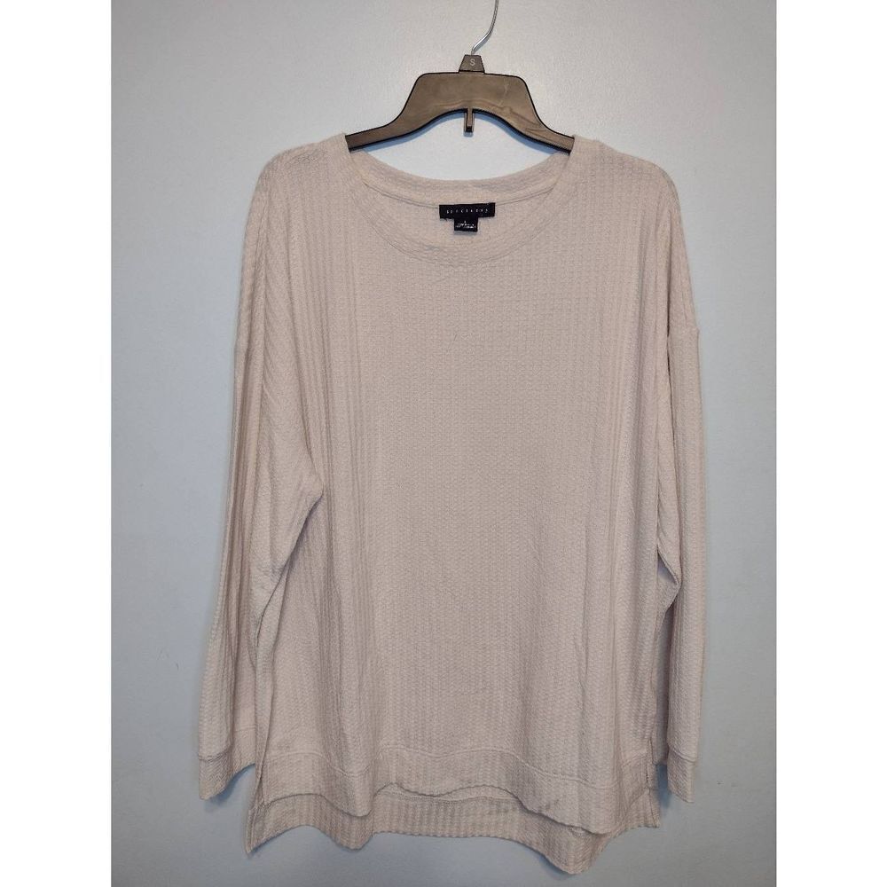 Sanctuary Size L Cream Long Sleeve Shirt
